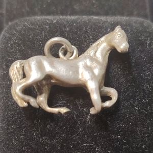 Pewter Stallion Pendant Solid Casting
